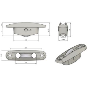 Z-Spars Plastic Sheave Box 3032