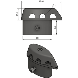 Z-Spars Spreader end Tapered Z240 / Z180 Aluminum 3109