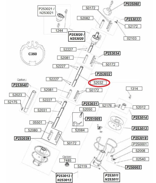 Profurl Intermediate Extrusion 2m C350 52032