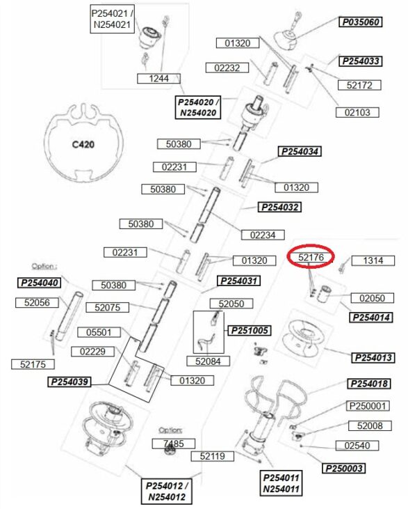 Profurl Shape adapter Screws 52176