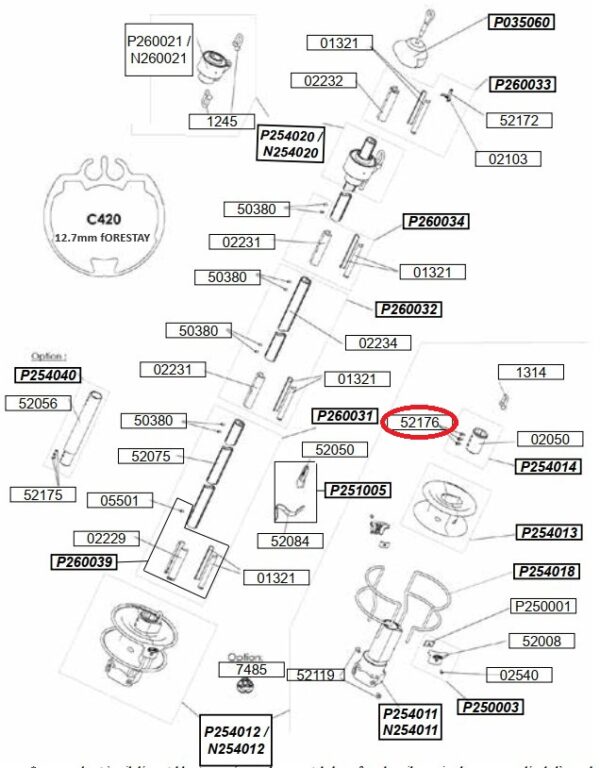 Profurl Shape adapter Screws 52176