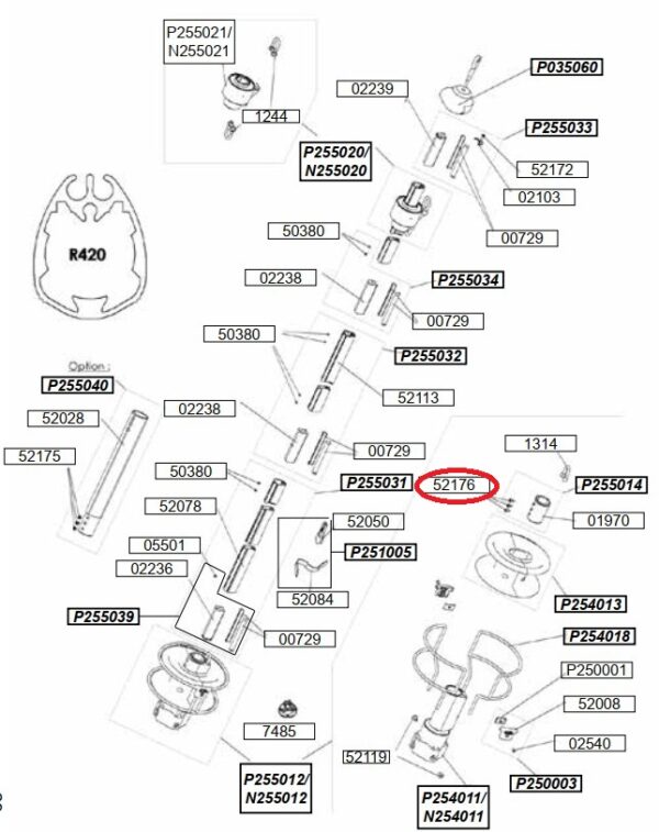 Profurl Shape adapter Screws 52176