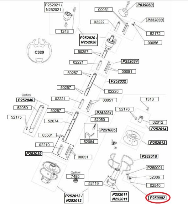 Profurl Drum Cage Connectors C320, C290, R350 P250002