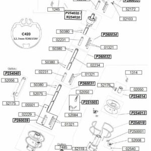 Profurl Furling System C420 Spare Parts for 12.7mm Forestay