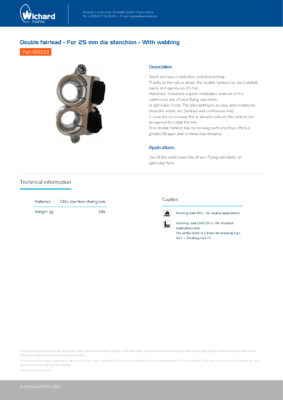 Wichard Double fairlead With webbing 