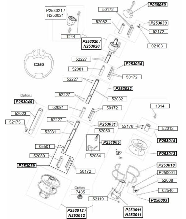 Profurl Furling System C350 Spare Parts