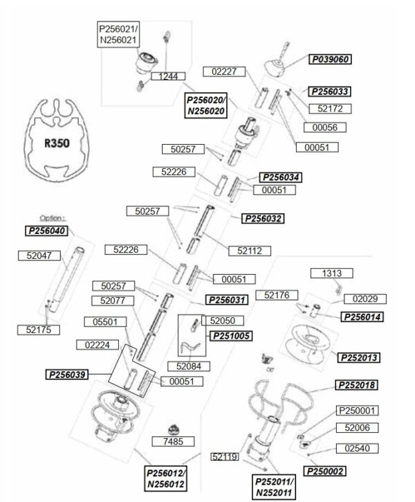Profurl Furling System R350 Spare Parts