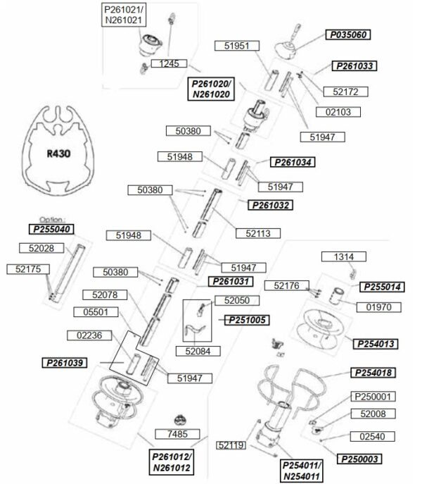 Profurl Furling System R430 Spare Parts
