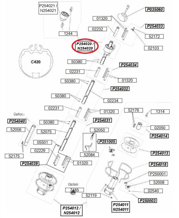 Profurl Swivel C420 N254020/P254020