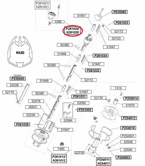 Profurl Swivel R430 N261020/P261020