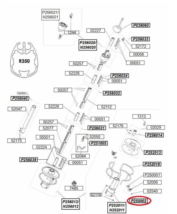 Profurl Drum Cage Connectors C320, C290, R350 P250002