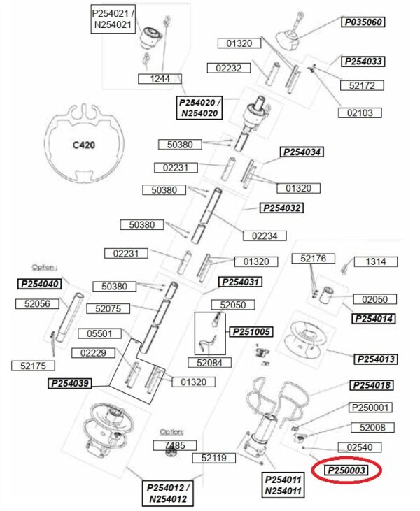Profurl Drum Cage Connectors C350 C420 R420 R430 P250003