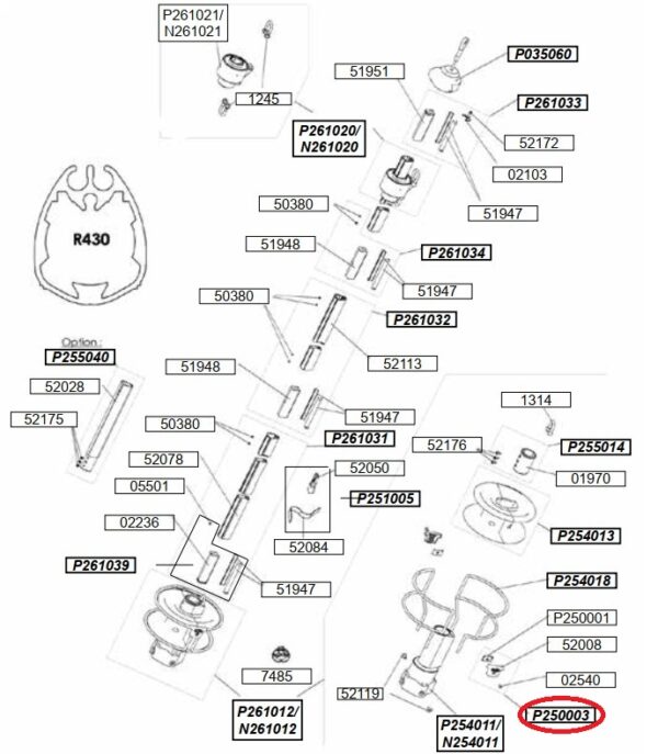 Profurl Drum Cage Connectors C350 C420 R420 R430 P250003