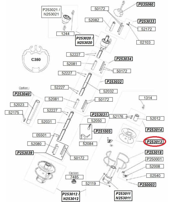Profurl Complete Plastic Drum C350 P253013