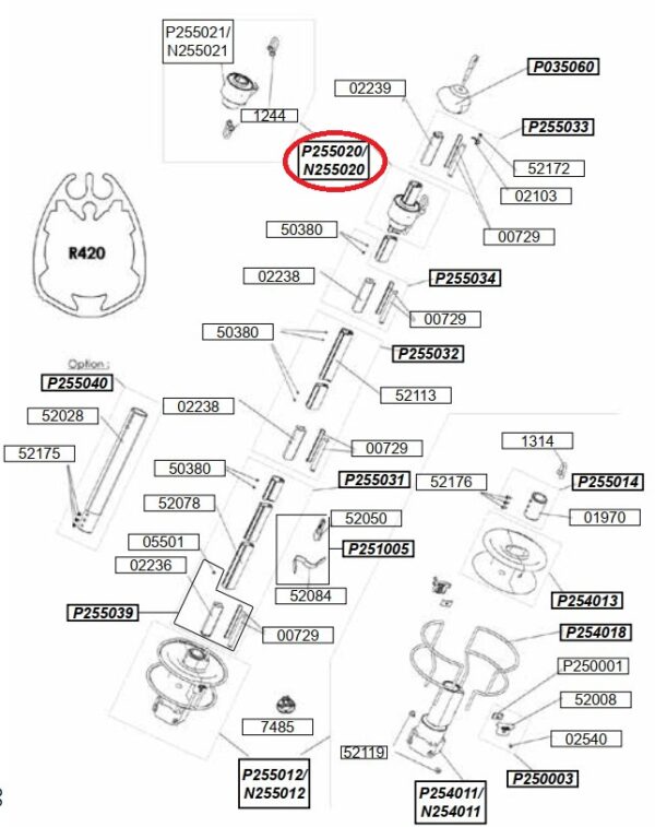 Profurl Swivel R420 N255020/P255020