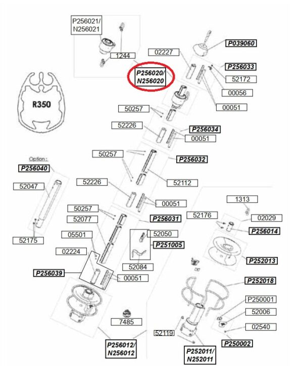 Profurl Swivel R350 N256020/P256020