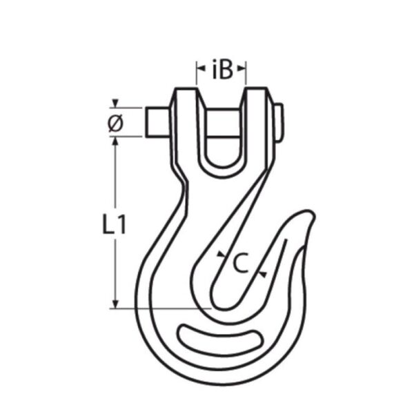 Marintech Clevis grab hook with jaw 8388408