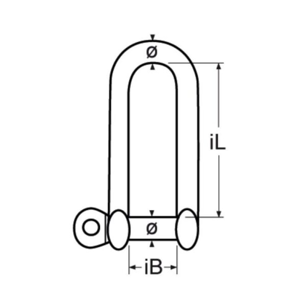Marinetech D-shackle long
