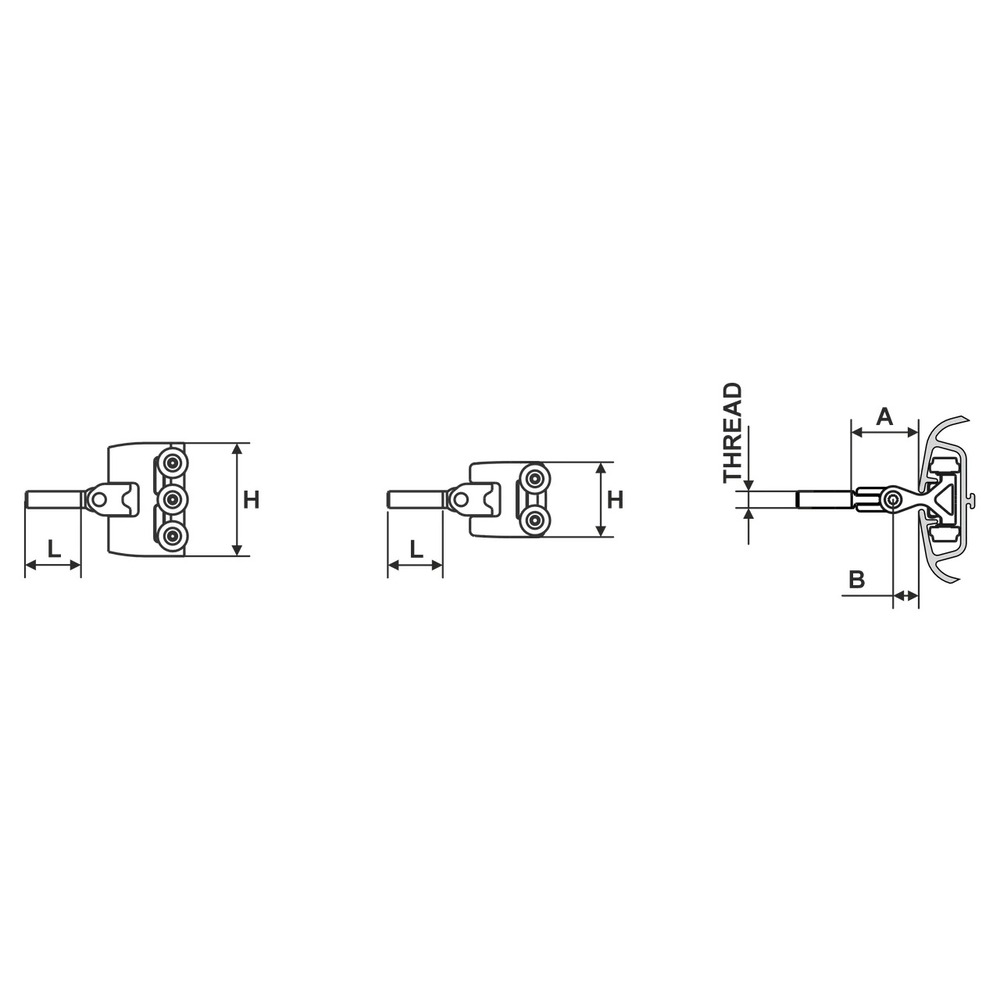 Selden MDS 45 – Full-batten car – for Seldén mast sections C156, C175 and C193 511-702-03