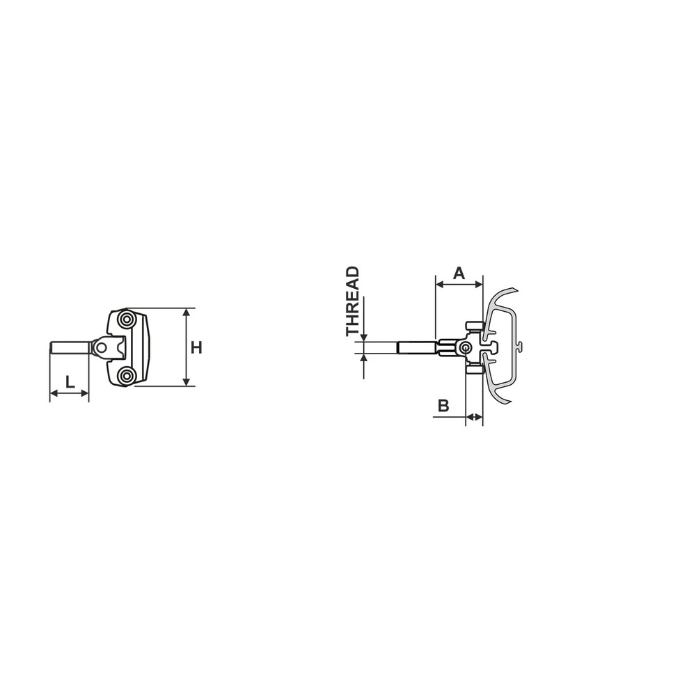 Selden OWS Batten car for Seldén / Kemp E- and D-sections M10 stud 511-750-03