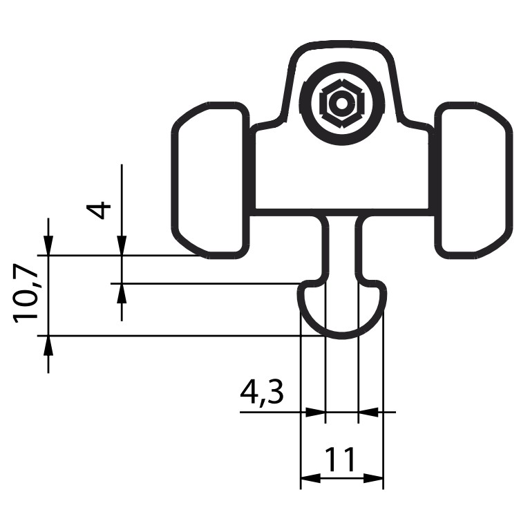 Selden OWS Batten car SCR Seldén keelboat sections Sparcraft Z-Spars 511-754-02
